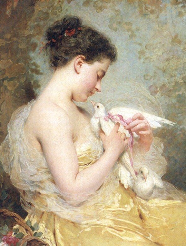 Charles Chaplin A Beauty with Doves
